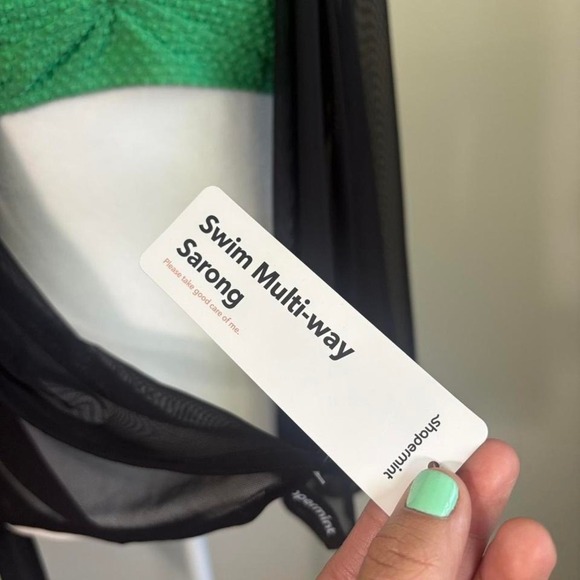 Shapemint Womens S/L Swim MultiWay Sarong Mesh Beach Cover Up - Picture 2 of 5